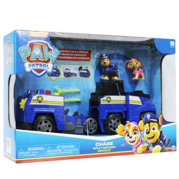 Paw Patrol Transform into 2 Vehicles Police Cruiser Vehicle New Sealed - Picture 1 of 16